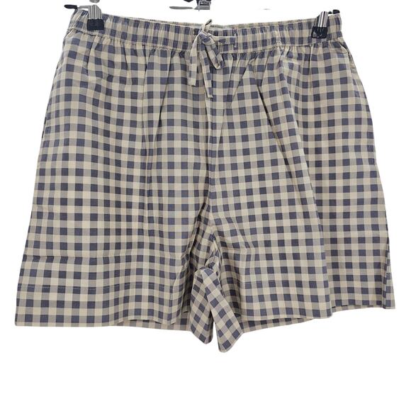 WeWoreWhat Pants - Revolve Weworewhat Womans size S Cotton Gingham Boxer Shorts Whisper/White NEW